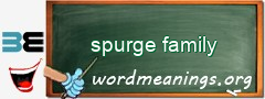 WordMeaning blackboard for spurge family